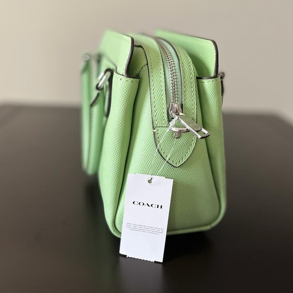 Coach Mini Darcie Carryall crossbody and small wallets /Silver/Pale Pistachio - Picture 7 of 12